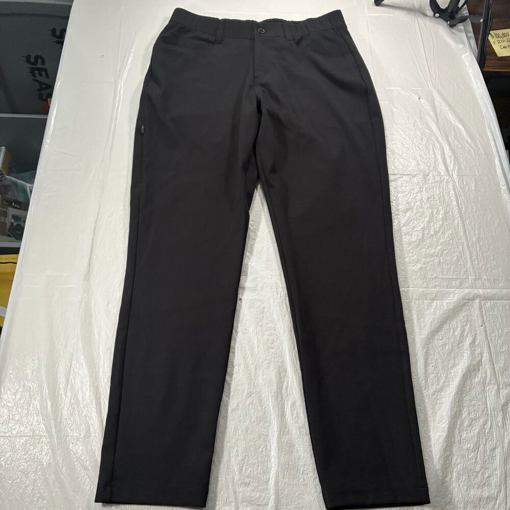 BYLT Everyday 2.0 Pants Mens 33x30 Black Performance Stretch City Preppy Chino